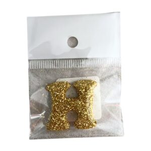 Fab Icing Gold Alphabet Letter H