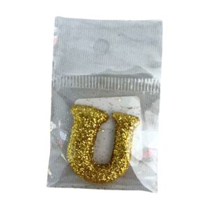 Fab Icing Gold Alphabet Letter U
