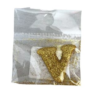 Fab Icing Gold Alphabet Letter V