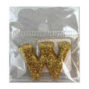 Fab Icing Gold Alphabet Letter W