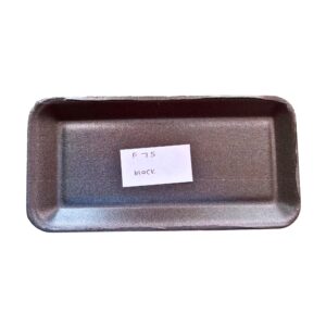 F75 Black Polistiren Tray