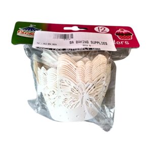 Fancy Lace Butterfly White (12)