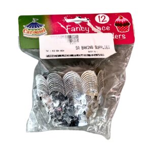 Fancy Lace Flower Silver (12)