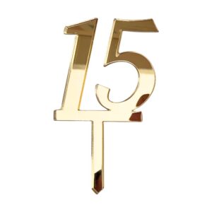 Mirror Double Numbers 15 Gold