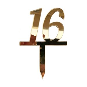 Mirror Double Numbers 16 Gold