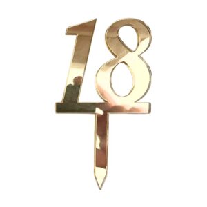 Mirror Double Numbers 18 Gold