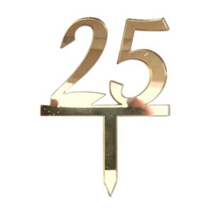 Mirror Double Numbers 25 Gold
