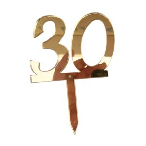 Mirror Double Numbers 30 Gold