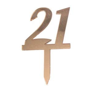 Mirror Double Numbers 21 Copper