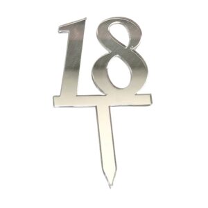 Mirror Double Numbers 18 Silver