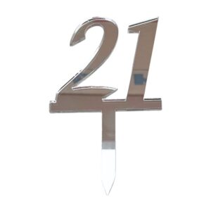 Mirror Double Numbers 21 Silver