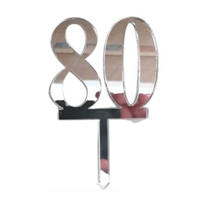 Mirror Double Numbers 80 Silver