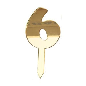 Mirror Numbers 6 Gold