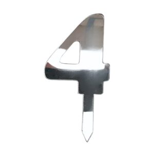 Mirror Numbers 4 Silver