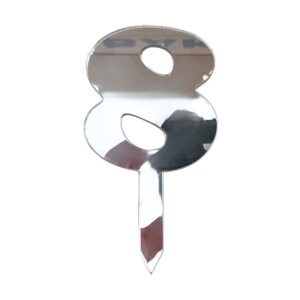Mirror Numbers 8 Silver