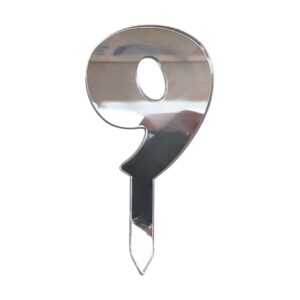 Mirror Numbers 9 Silver