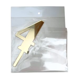 Mirror Single Number 4 Gold