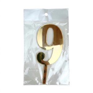 Mirror Single Number 9 Gold