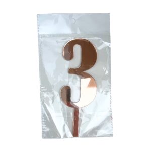 Mirror Single Number 3 Copper