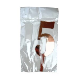 Mirror Single Number 5 Copper