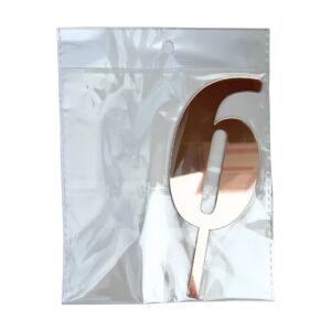 Mirror Single Number 6 Copper