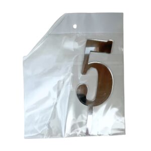 Mirror Single Number 5 Silver
