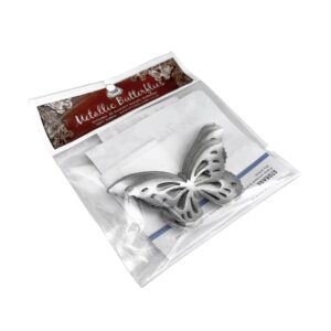 Wafer Butterflies Metallic Silver