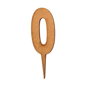 Wooden Topper Big Number 0