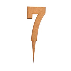 Wooden Topper Big Number 7