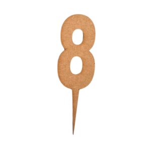 Wooden Topper Big Number 8