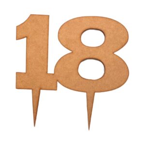 Wooden Topper Big Number 18