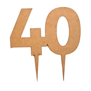 Wooden Topper Big Number 40