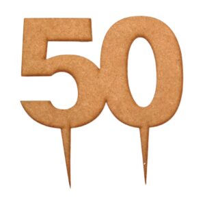 Wooden Topper Big Number 50
