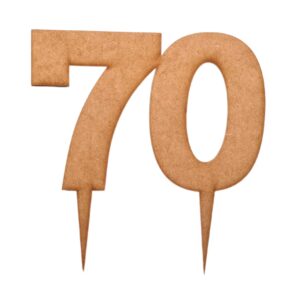 Wooden Topper Big Number 70