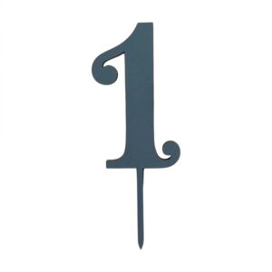 Wooden Topper Small Number 1 Blue