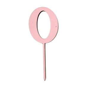 Wooden Topper Small Number 0 Red