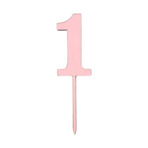 Wooden Topper Small Number 1 Red