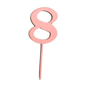 Wooden Topper Small Number 8 Red