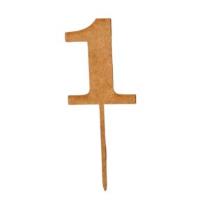 Wooden Topper Small Number 1