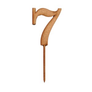 Wooden Topper Small Number 7