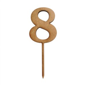 Wooden Topper Small Number 8